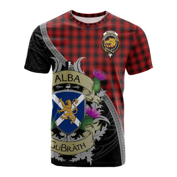 MacIver (McIver) Tartan Family Crest Cotton T-shirt Lion Rampant Royal Thistle Shield Celtic Inspired