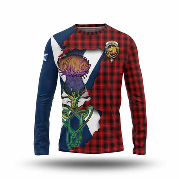 Tartan Vibes Clothing MacIver (McIver) Tartan Family Crest Long Sleeve T-Shirt Scottish Thistle Celtic Inspired