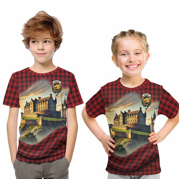 MacIver (McIver) Tartan Family Crest Kid T-Shirt with Scottish Ancient Castle Style