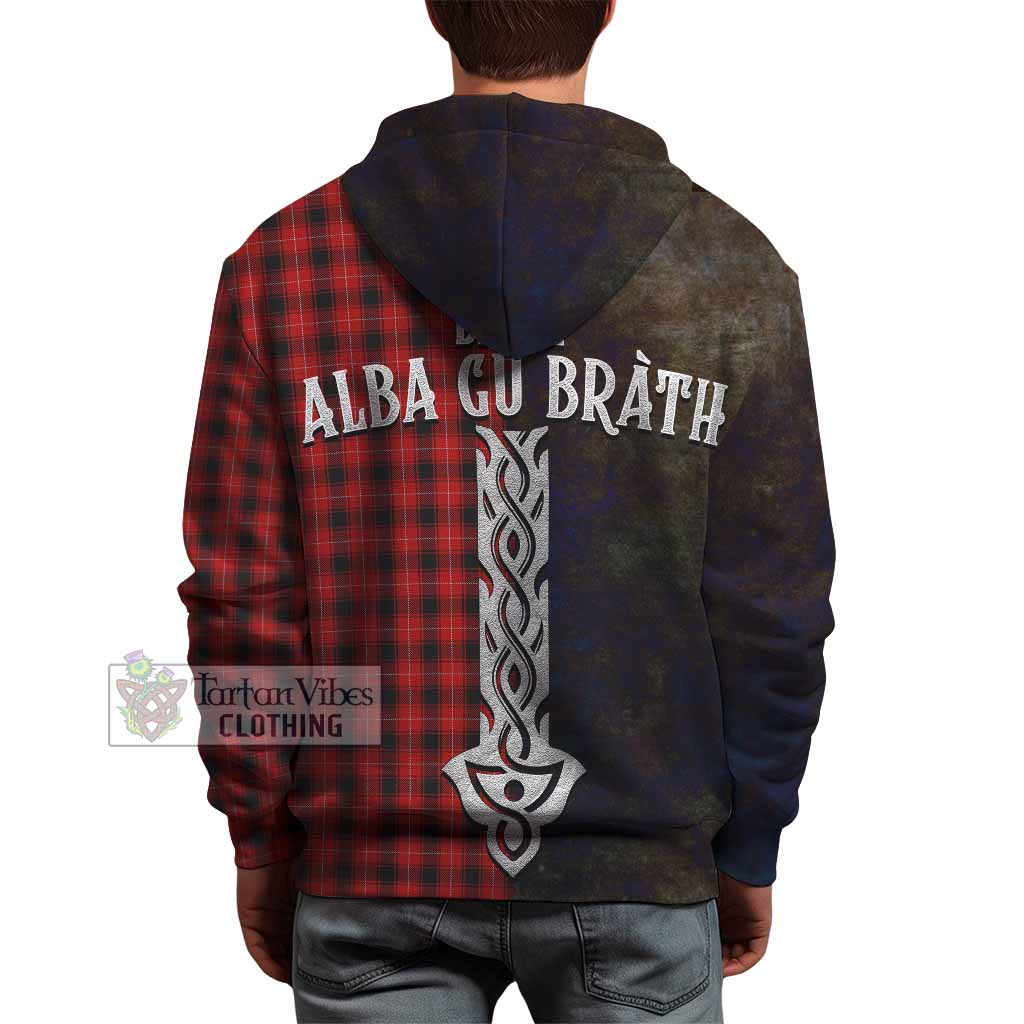 Tartan Vibes Clothing MacIver (McIver) Tartan Family Crest Hoodie Alba Gu Brath Be Brave Lion Ancient Style