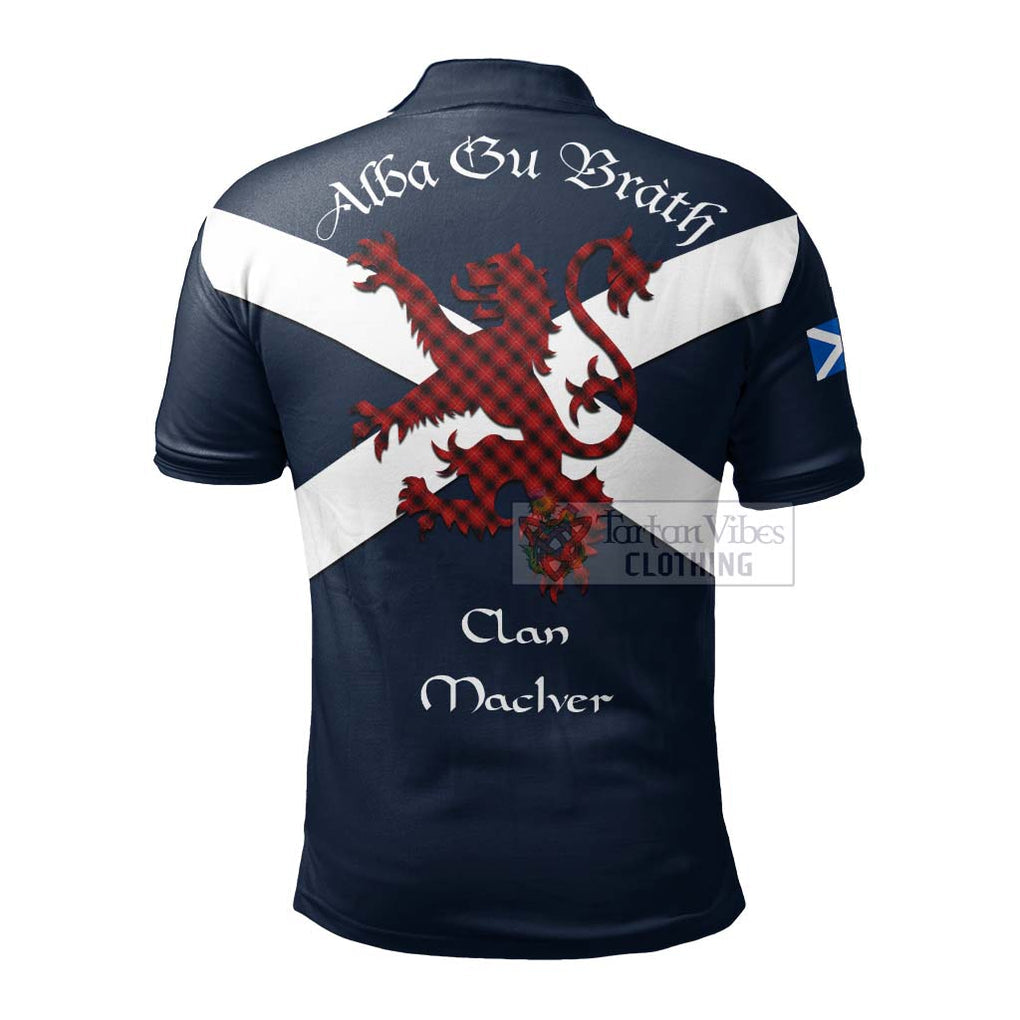 Tartan Vibes Clothing MacIver (McIver) Tartan Lion Rampant Polo Shirt – Proudly Display Your Heritage with Alba Gu Brath and Clan Name