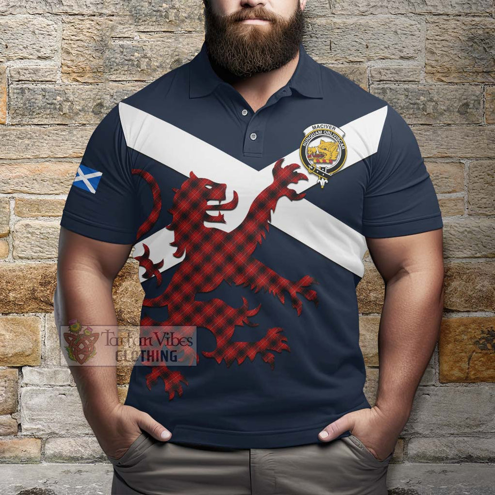 Tartan Vibes Clothing MacIver (McIver) Tartan Lion Rampant Polo Shirt – Proudly Display Your Heritage with Alba Gu Brath and Clan Name