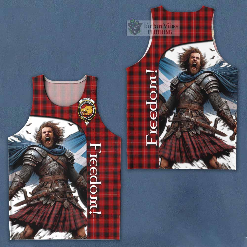 Tartan Vibes Clothing MacIver (McIver) Crest Tartan Men's Tank Top Inspired by the Freedom of Scottish Warrior