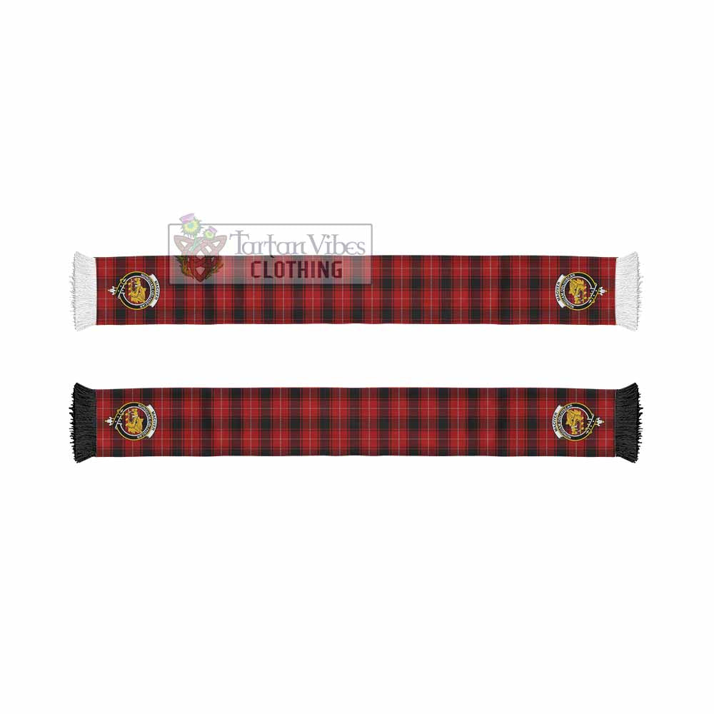 Tartan Vibes Clothing MacIver (McIver) Tartan Ruffneck Scarf with Family Crest