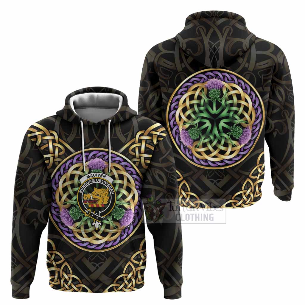 MacIver (McIver) Clan Crest Hoodie Celtic Scottish Thistle