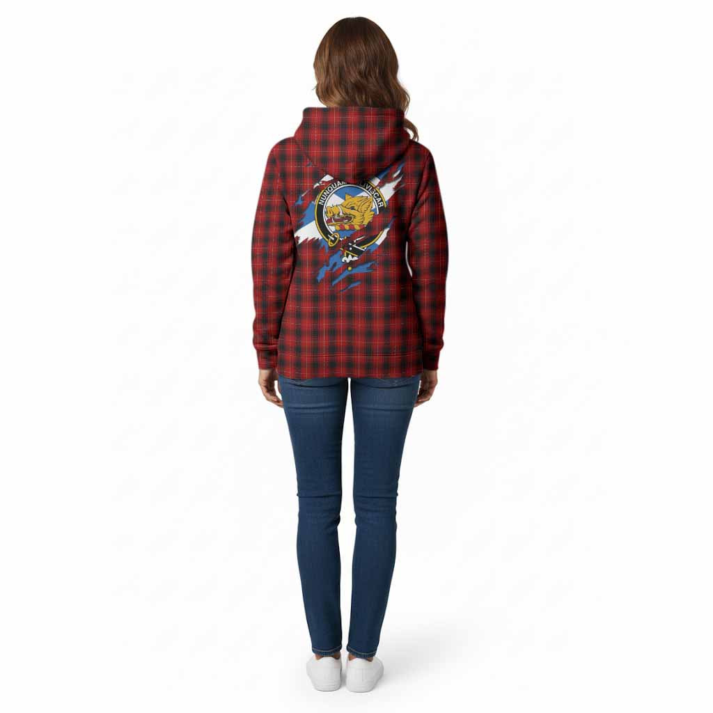 MacIver (McIver) Clan Crest In Me Tartan Cotton Hoodie Scotland Flag Style