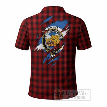 MacIver (McIver) Clan Crest In Me Tartan Polo Shirt Scotland Flag Style