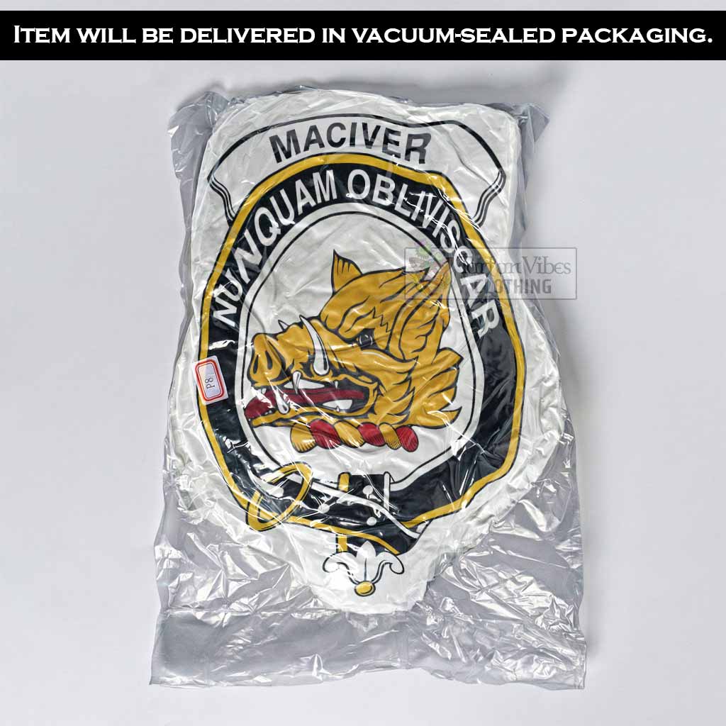 MacIver (McIver) Clan Crest Shaped Throw Pillow, Scottish Clan Badge Decorative Pillow