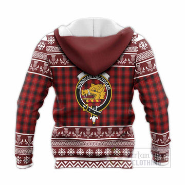 MacIver (McIver) Clan Tartan Christmas Knitted Hoodie with Family Crest