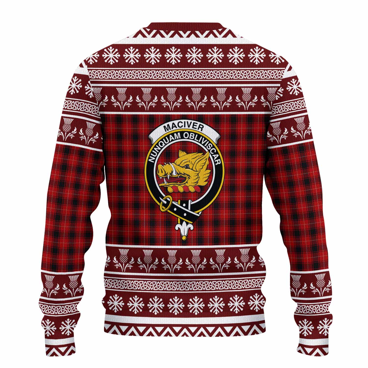 MacIver (McIver) Clan Tartan Christmas Ugly Sweater with Family Crest - Tartan Vibes Clothing