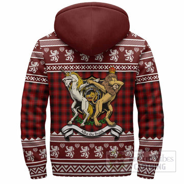 MacIver (McIver) Clan Tartan Crest Christmas Fleece Hoodie Coat of Arms Funny Style