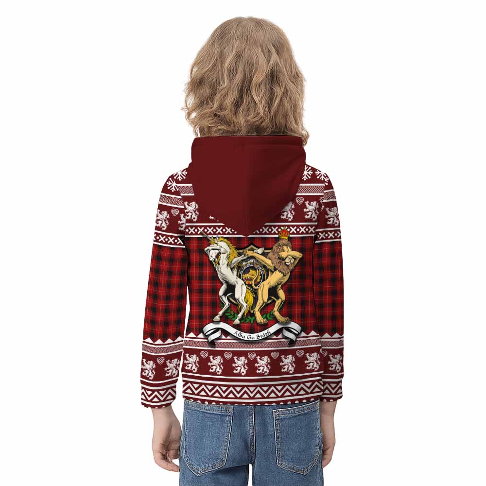 MacIver (McIver) Clan Tartan Crest Christmas Kid Hoodie Coat of Arms Funny Style - Tartan Vibes Clothing