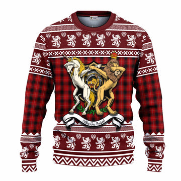 MacIver (McIver) Clan Tartan Crest Christmas Ugly Sweater Coat of Arms Funny Style
