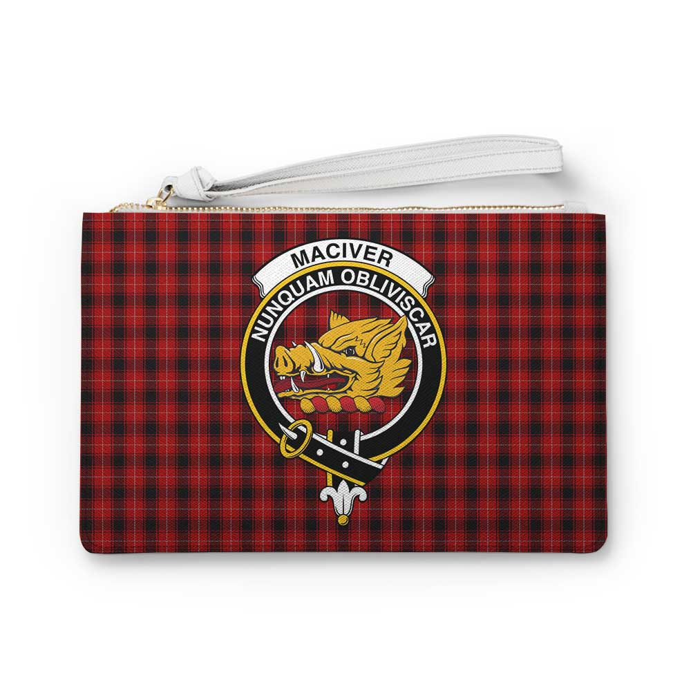 Tartan Vibes Clothing MacIver (McIver) Family Crest Tartan Clutch Bag