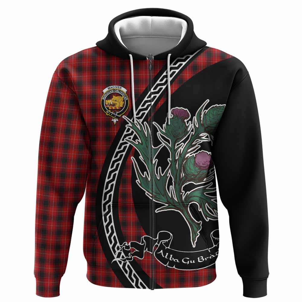 MacIver (McIver) Family Crest Tartan Hoodie Alba Thistle Inspired - Tartan Vibes Clothing