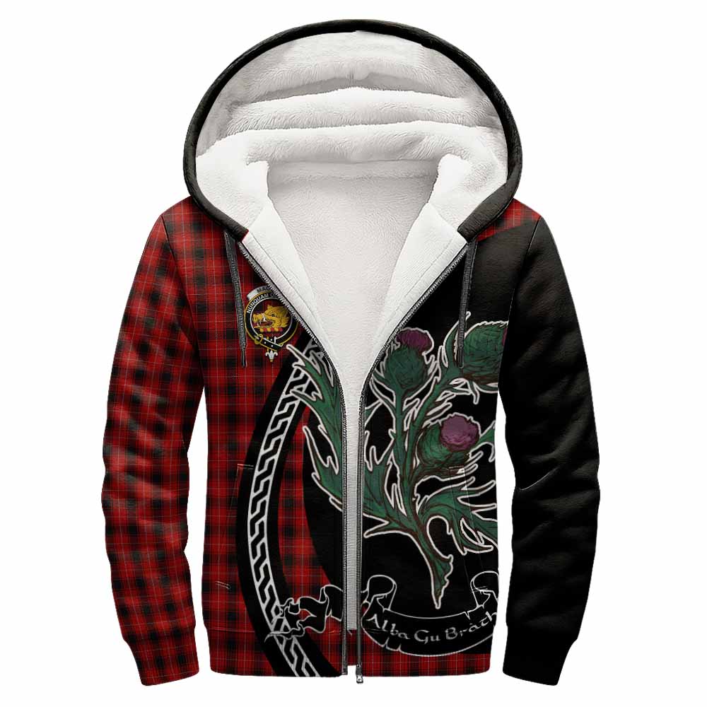 MacIver (McIver) Family Crest Tartan Sherpa Hoodie Alba Thistle Inspired - Tartan Vibes Clothing