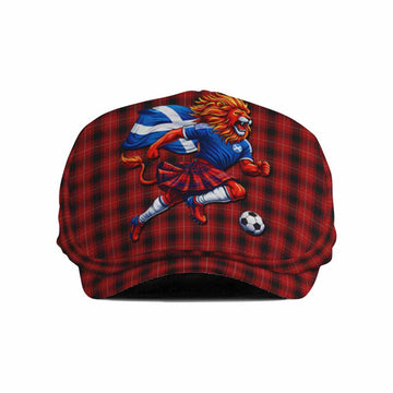MacIver (McIver) Scotland Football Tartan Flat Cap, Jeff Cap Lion Mascot Go Scottish Flat Cap - Tartan Vibes Clothing