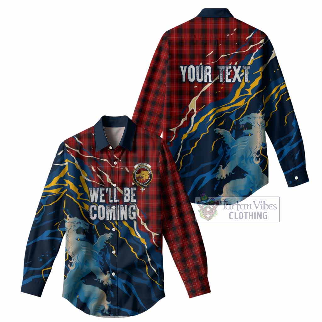 MacIver (McIver) Scotland Tartan Women Casual Shirt WC2026 Football - We'll Be Coming
