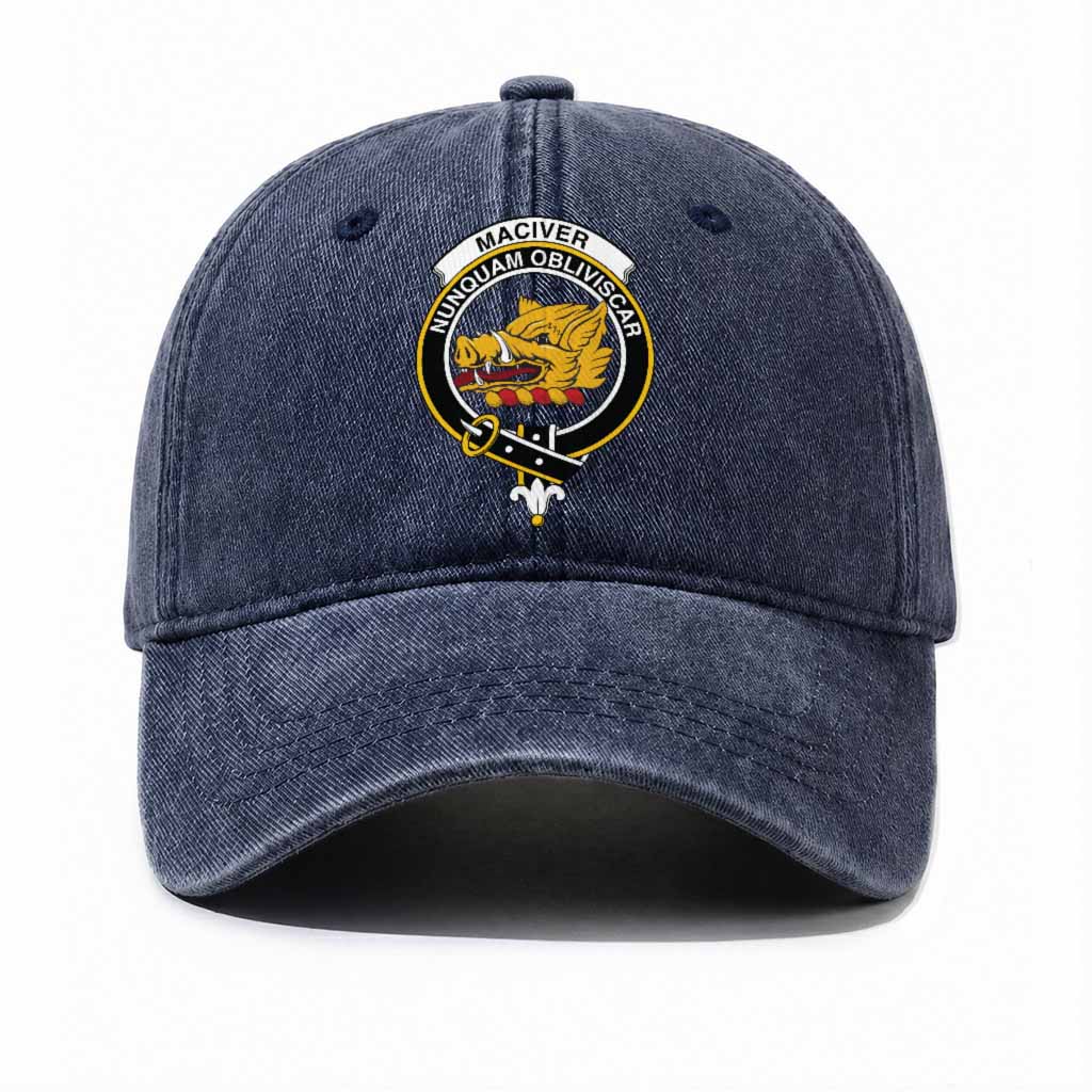 MacIver (McIver) Scottish Clan Crest Washed Baseball Cap