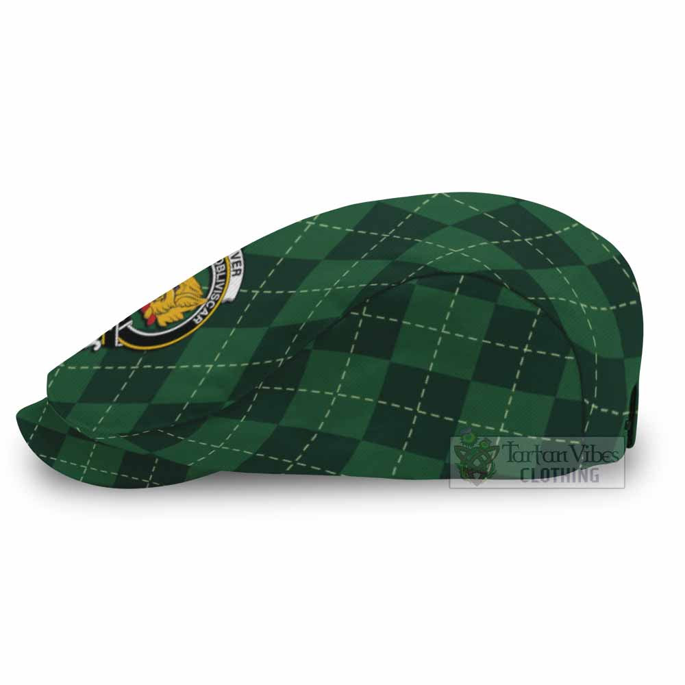 MacIver (McIver) Scottish Family Crest Flat Cap Green Argyle Classic Style - Tartan Vibes Clothing