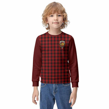 MacIver (McIver) Tartan Accent Kid Knitted Sweatshirt with Family Crest