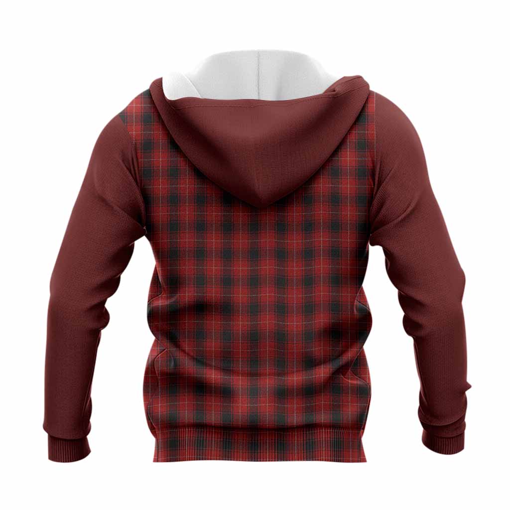 MacIver (McIver) Tartan Accent Knitted Hoodie with Family Crest
