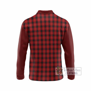 MacIver (McIver) Tartan Accent Long Sleeve Polo Shirt with Family Crest