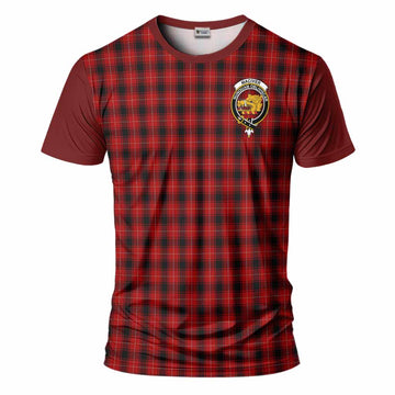 MacIver (McIver) Tartan Accent T-Shirt with Family Crest
