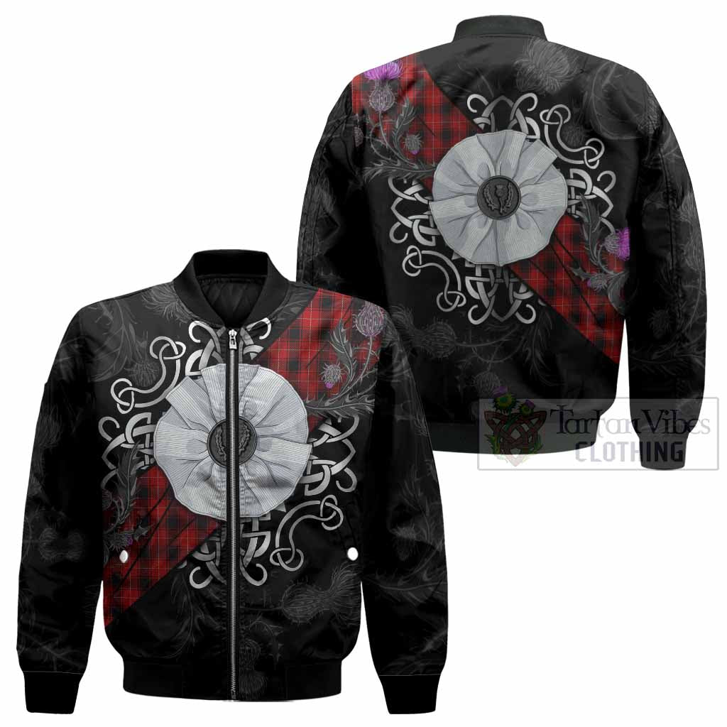 MacIver (McIver) Tartan Bomber Jacket Jacobite White Rose - Tartan Vibes Clothing
