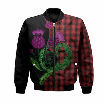 MacIver (McIver) Tartan Bomber Jacket Traditional Scottish Thistle