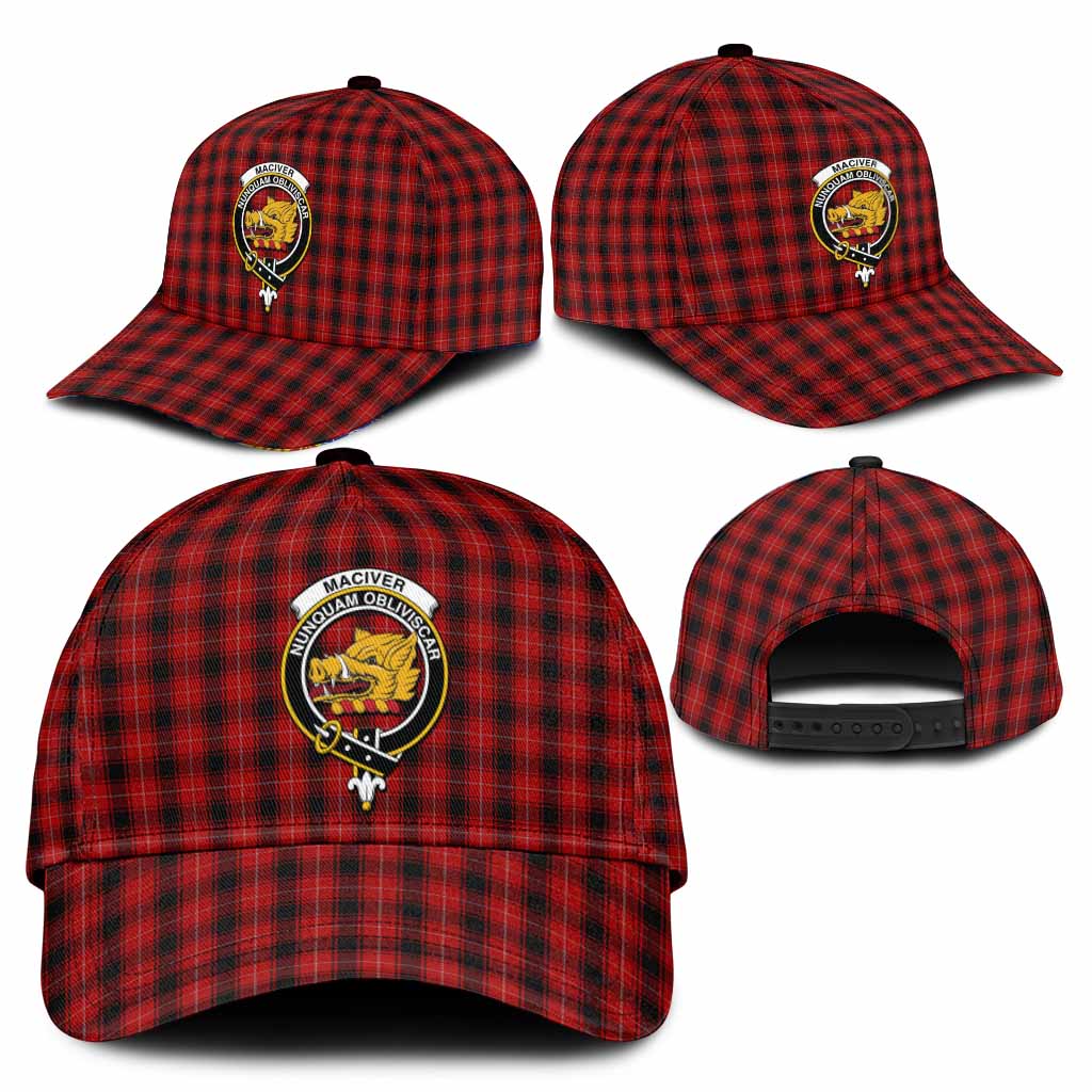 MacIver (McIver) Tartan Classic Cap with Family Crest