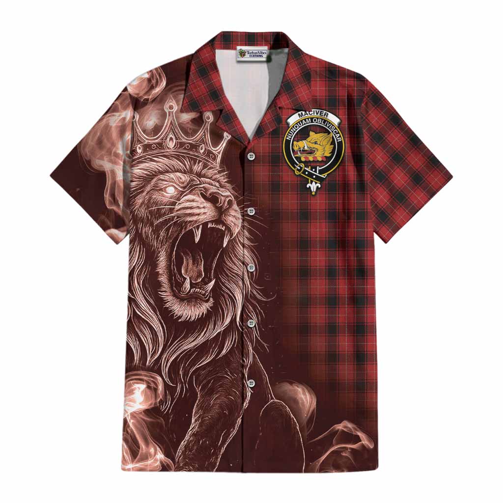 MacIver (McIver) Tartan Cotton Hawaiian Shirt Roaring Lion Heritage