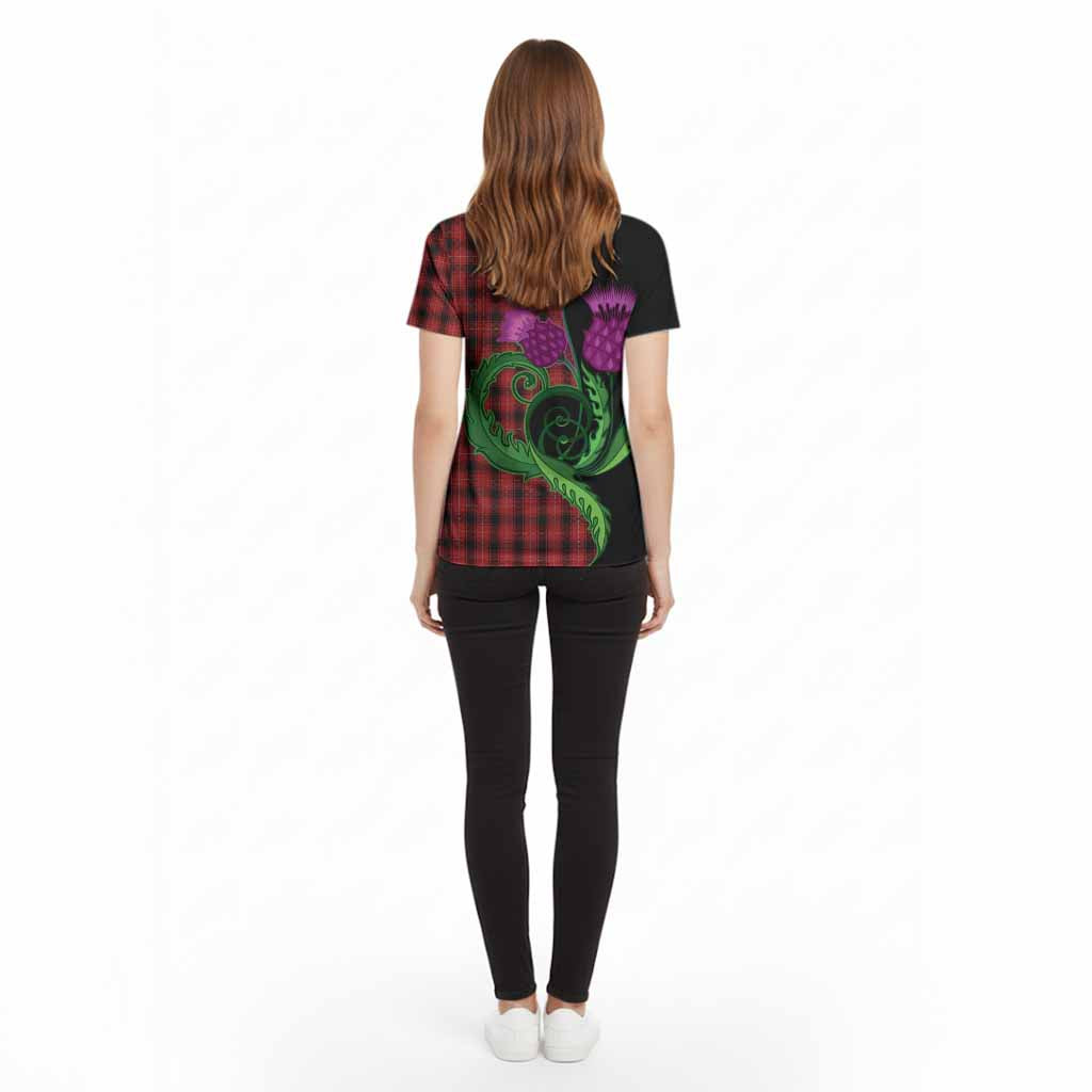 MacIver (McIver) Tartan Cotton T-shirt Traditional Scottish Thistle