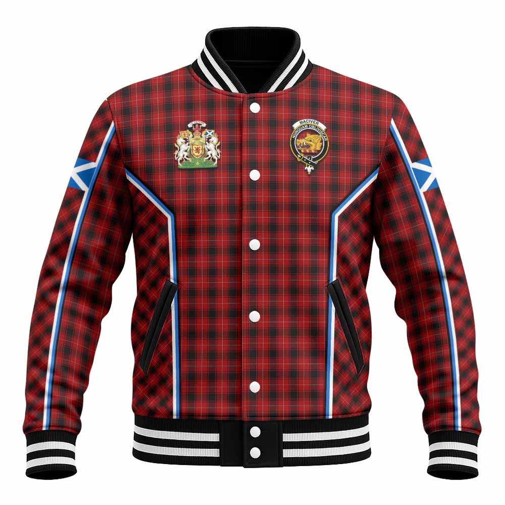 MacIver (McIver) Tartan Crest Baseball Jacket Scotland Coat of Arm Flag Style - Tartan Vibes Clothing