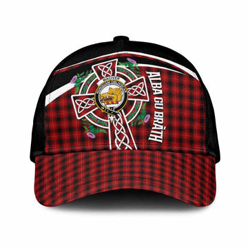 MacIver (McIver) Tartan Crest Classic Cap Scottish Thistle Celtic Cross Alba Gu Brath