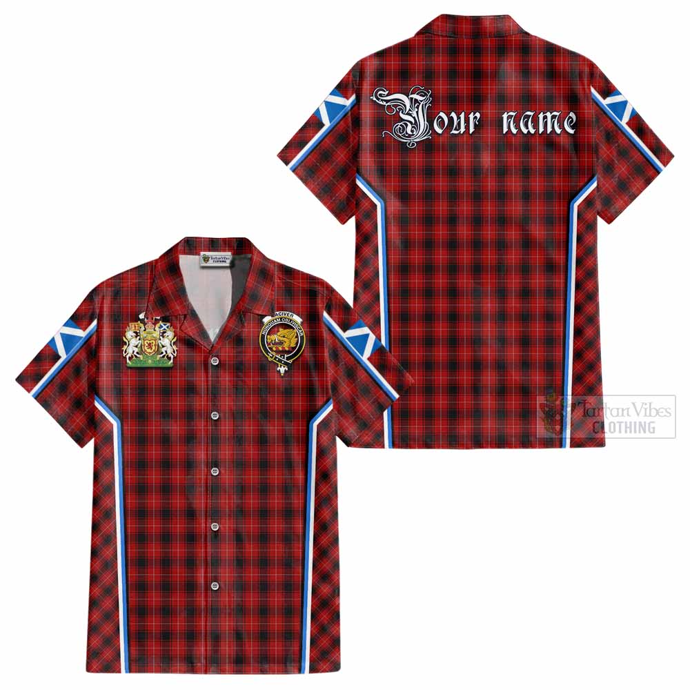 MacIver (McIver) Tartan Crest Cotton Hawaiian Shirt Scotland Coat of Arm Flag Style - Tartan Vibes Clothing