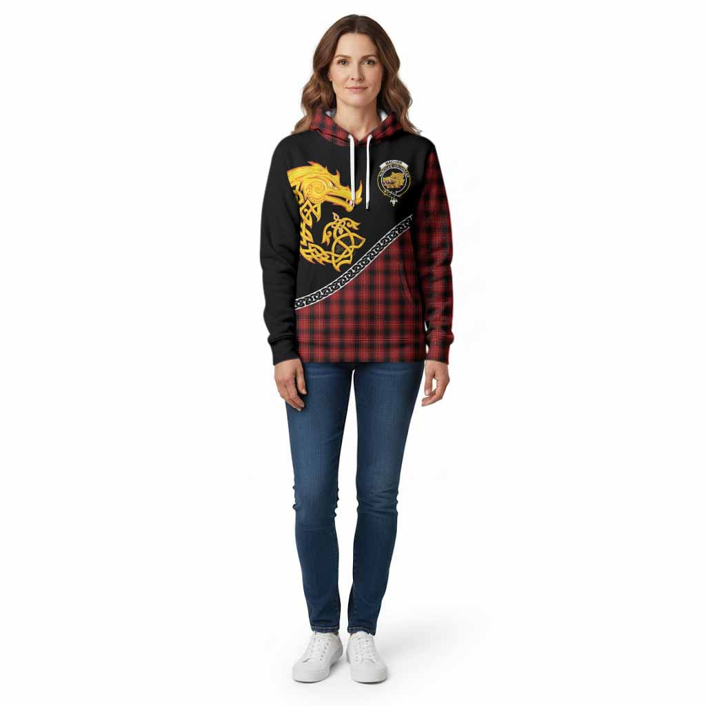 MacIver (McIver) Tartan Crest Cotton Hoodie Legendary Dragon Knot Half Style