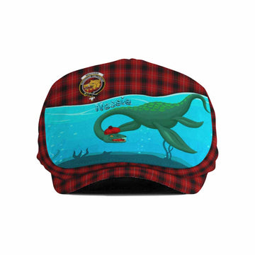 MacIver (McIver) Tartan Crest Flat Cap, Jeff Cap Nessie Under Water