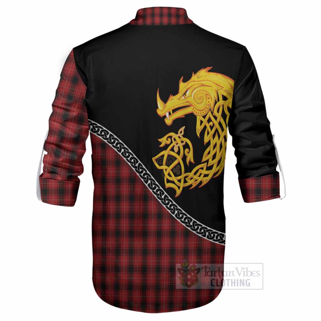 MacIver (McIver) Tartan Crest Ghillie Shirt Legendary Dragon Knot Half Style