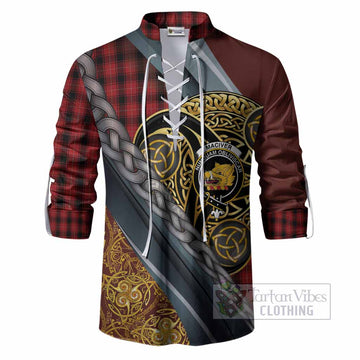 MacIver (McIver) Tartan Crest Ghillie Shirt Scottish Triskele Celtic