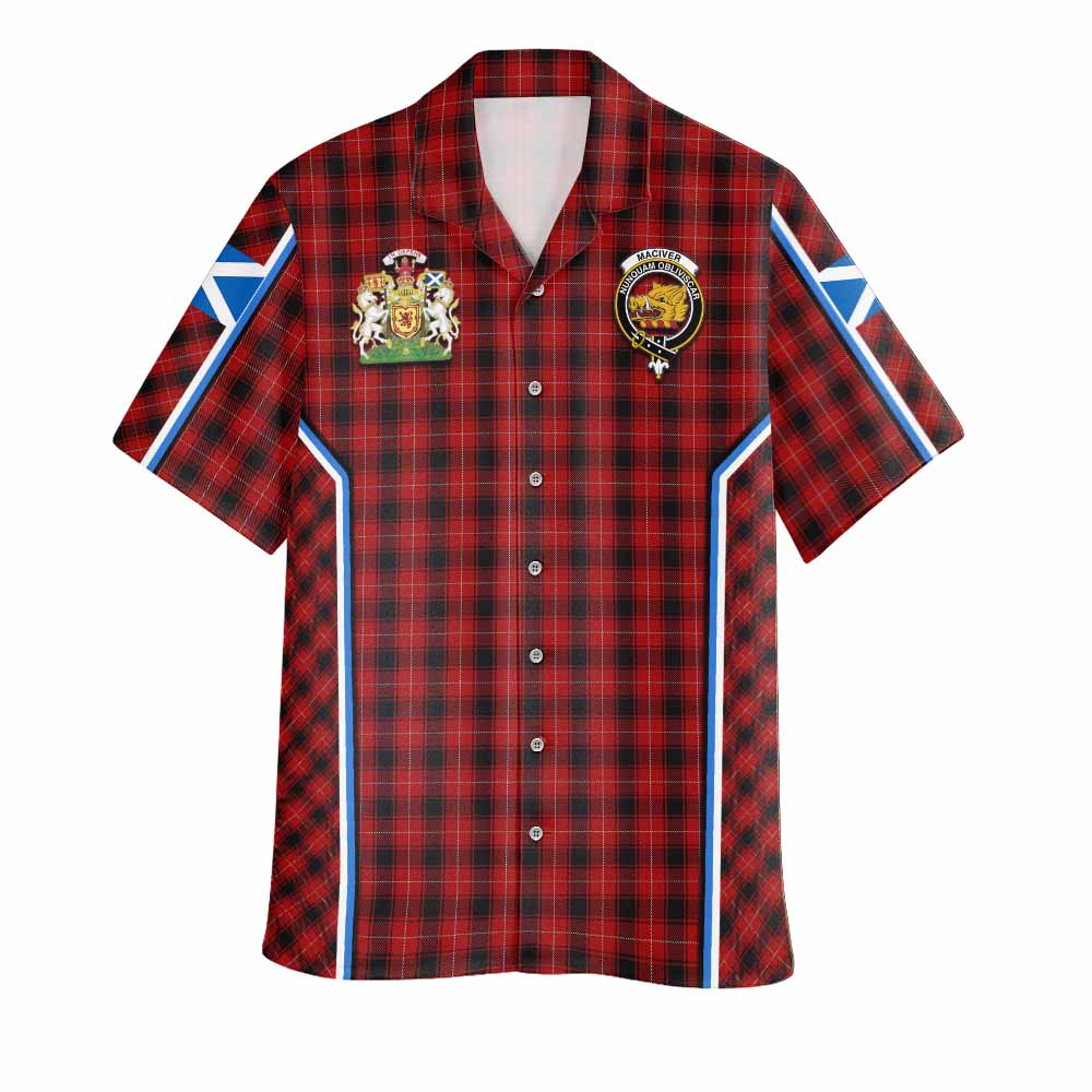 MacIver (McIver) Tartan Crest Hawaiian Shirt Scotland Coat of Arm Flag Style - Tartan Vibes Clothing
