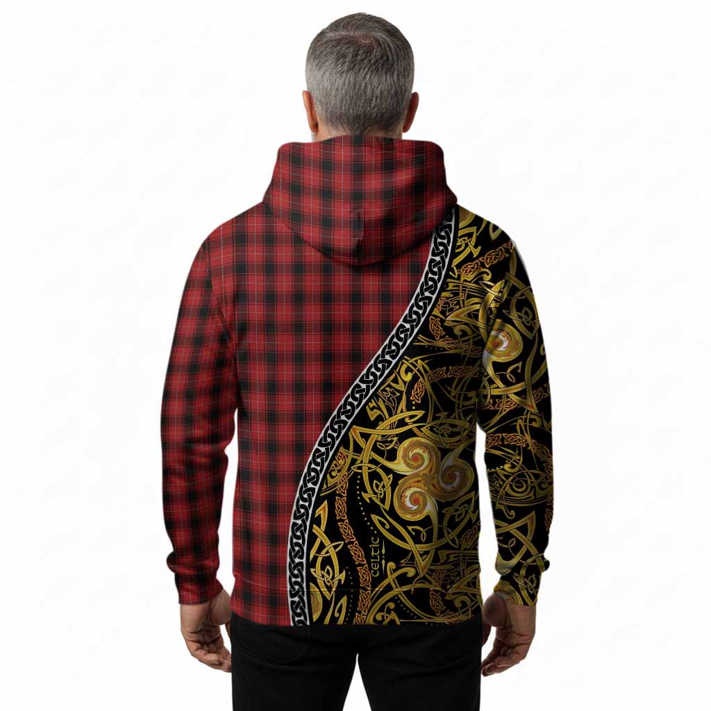 MacIver (McIver) Tartan Crest Hoodie Celtic Knot and Triple Trickle Spiral Symbols