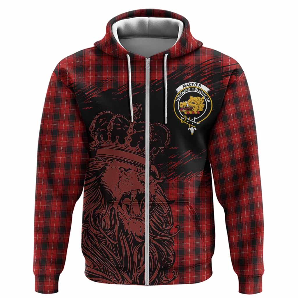 MacIver (McIver) Tartan Crest Hoodie Crowned Lion Heritage Style
