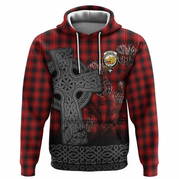 MacIver (McIver) Tartan Crest Hoodie Grunge Celtic Cross Scottish Thistle
