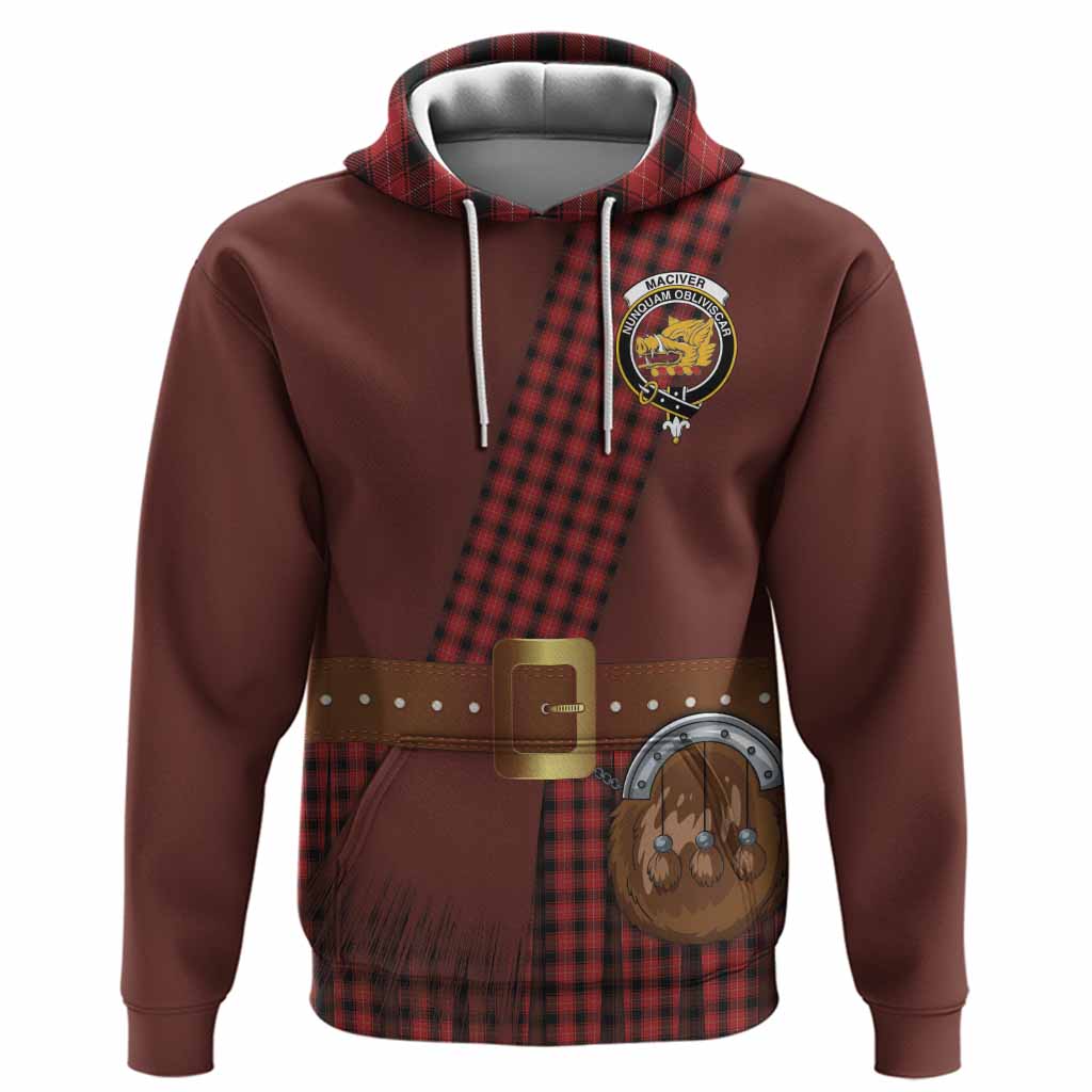 MacIver (McIver) Tartan Crest Hoodie Kilt Costume Style