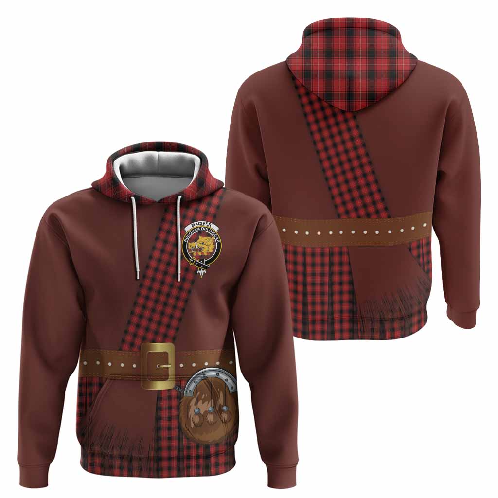 MacIver (McIver) Tartan Crest Hoodie Kilt Costume Style