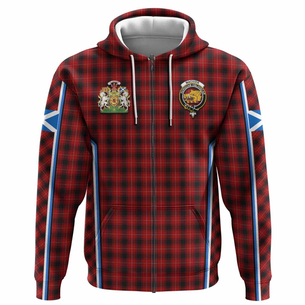 MacIver (McIver) Tartan Crest Hoodie Scotland Coat of Arm Flag Style - Tartan Vibes Clothing