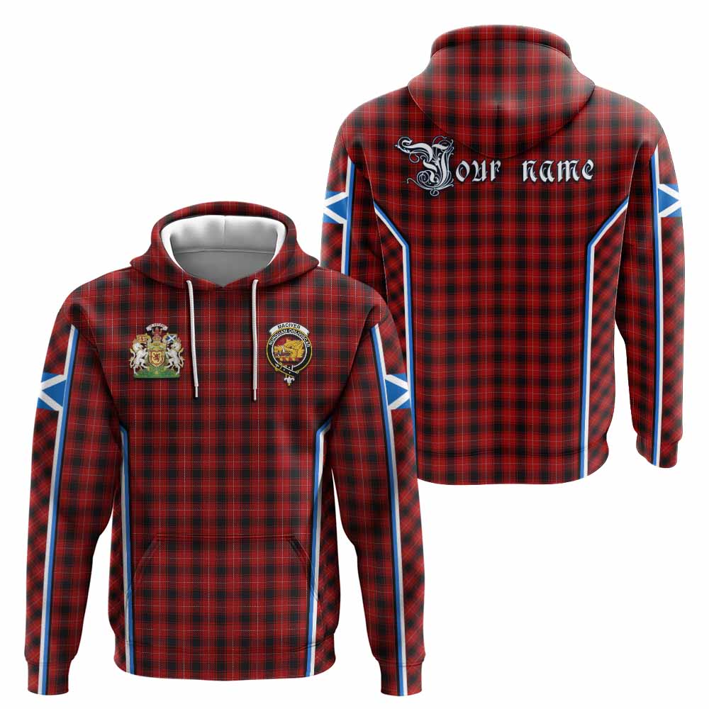 MacIver (McIver) Tartan Crest Hoodie Scotland Coat of Arm Flag Style - Tartan Vibes Clothing
