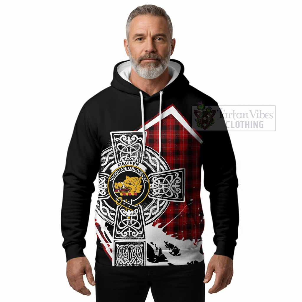 MacIver (McIver) Tartan Crest Hoodie Scottish Celtic Cross Heritage
