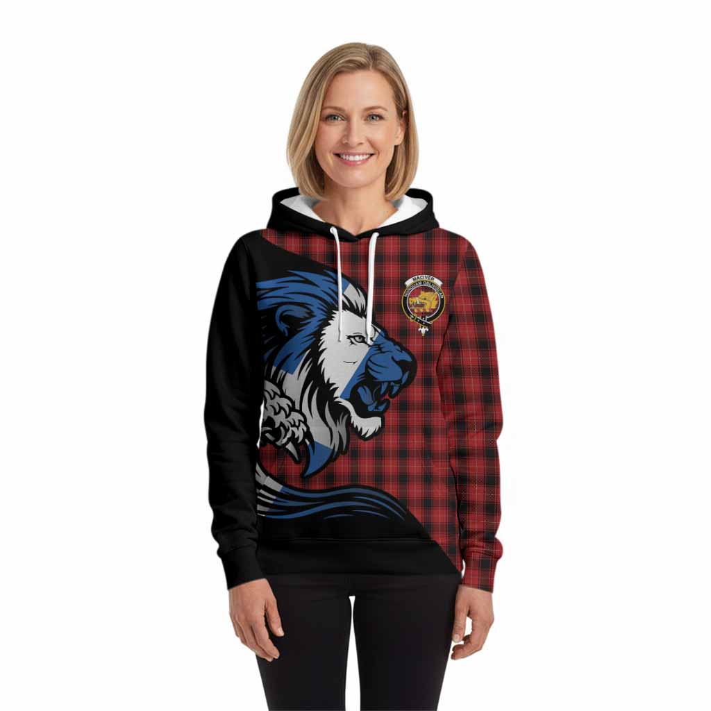 MacIver (McIver) Tartan Crest Hoodie Scottish Golden Lions Wave Flow